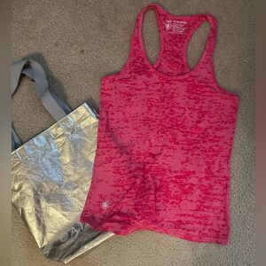 Athleta Shine Hot Pink Peace Tank Top Size M